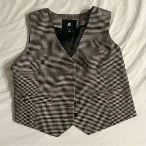 Siena Italian wool suit vest in plaid